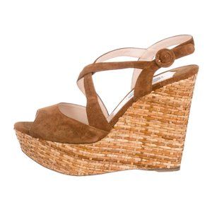 PRADA Suede Platform Wedges